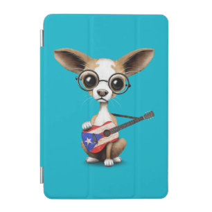 Chihuahua Puppy Dog Playing Puerto Rico Guitar iPad Mini Cover