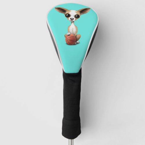 Chihuahua Puppy Dog Playing With Basketball Golf Head Cover