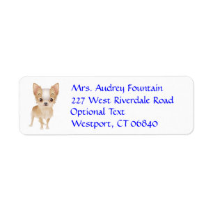 Chihuahua Puppy Dog Return Address Name Label