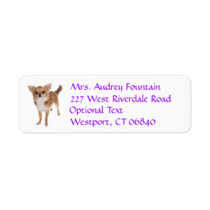 Chihuahua Puppy Dog Return Address Name Label