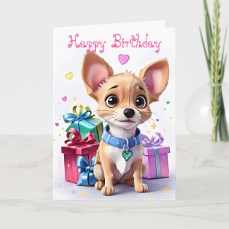 Chihuahua Puppy Gifts & Heartfelt Wishes Birthday