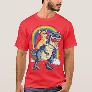 Chihuahua Riding Dinosaur Rainbow for Men Women Bo T-Shirt
