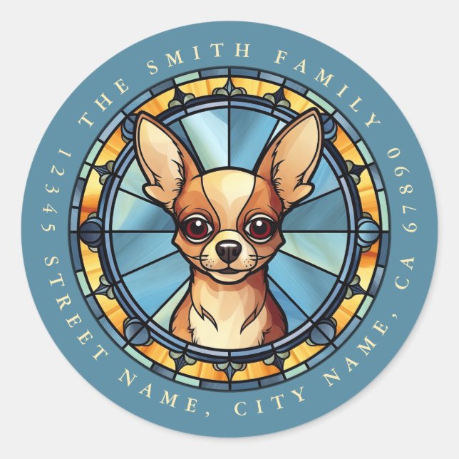 Chihuahua Round Stickers (Front)