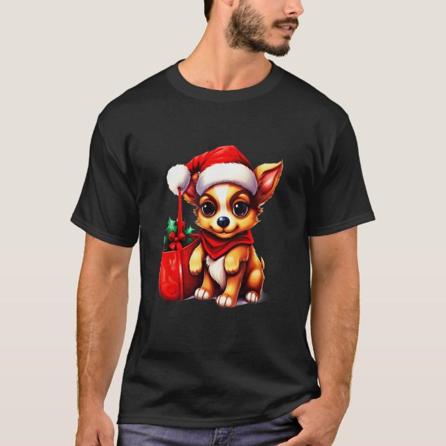 Chihuahua  s Christmas Cute Chihuahua for Holidays T-Shirt (Front)