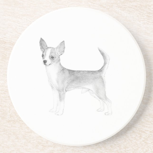 Chihuahua Sandstone Coaster (Front)
