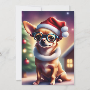 Chihuahua Santa Christmas Card