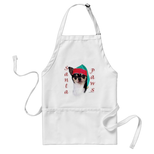 Chihuahua Santa Paws Adult Apron (Front)