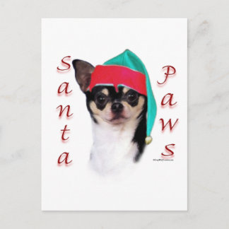 Chihuahua Santa Paws Holiday Postcard