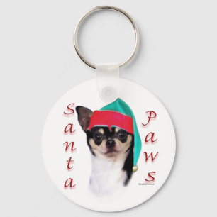 Chihuahua Santa Paws Keychain