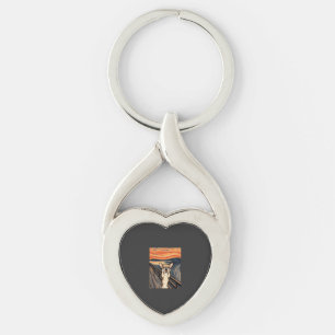 Chihuahua Scream Expressionist Dog Art_1 Keychain