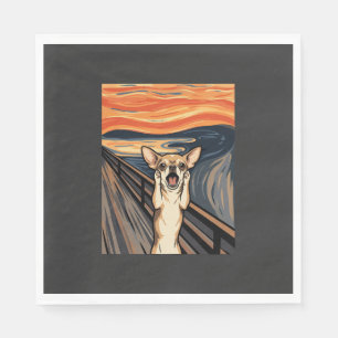 Chihuahua Scream Expressionist Dog Art_1 Napkins