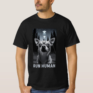 Chihuahua Selfie UFO Fun Quirky Design T-Shirt