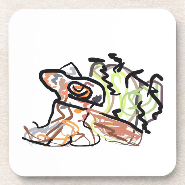 Chihuahua set  beverage coaster (Front)
