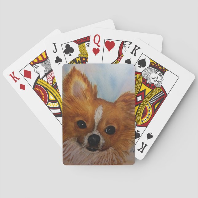 CHIHUAHUA SHIH TZU MIX POKER CARDS (Back)