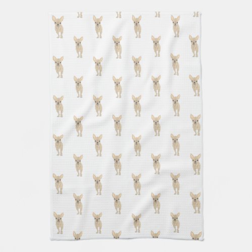 Chihuahua Short Haired Fawn Tan Cream Kitchen Towel