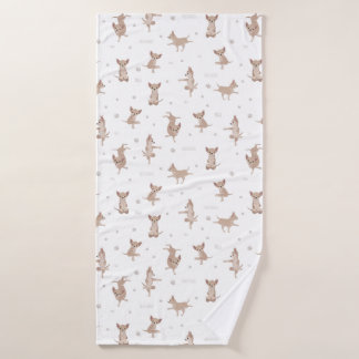 Chihuahua shorthair dog yoga bath towel