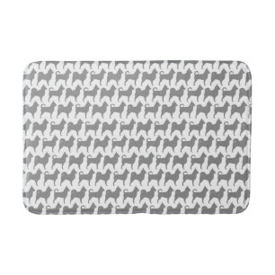 Chihuahua Silhouettes Pattern Bath Mat