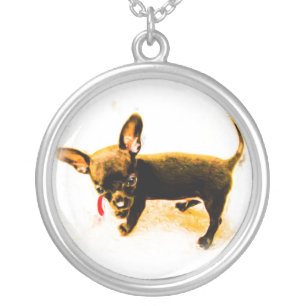 Chihuahua Silver Plated Necklace