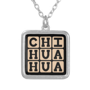 Chihuahua, Small Toy Dog Breed Silver Plated Necklace