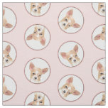 Chihuahua Smooth Coat Painting Original Dog Art Fabric