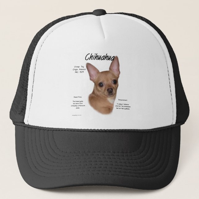 Chihuahua (smooth) History Design Trucker Hat (Front)