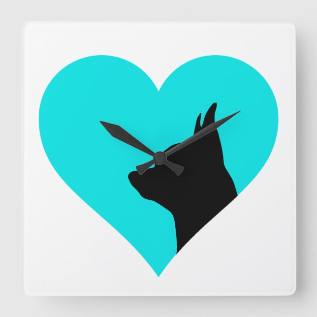 Chihuahua Square Wall Clock (Front)