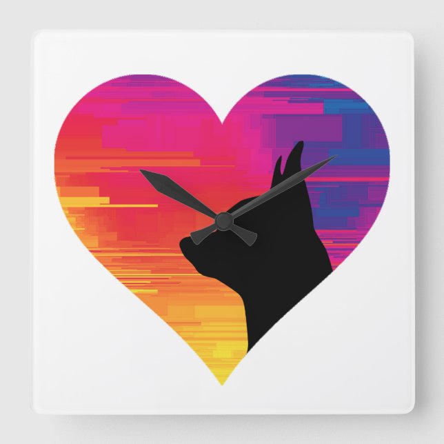 Chihuahua Square Wall Clock (Front)