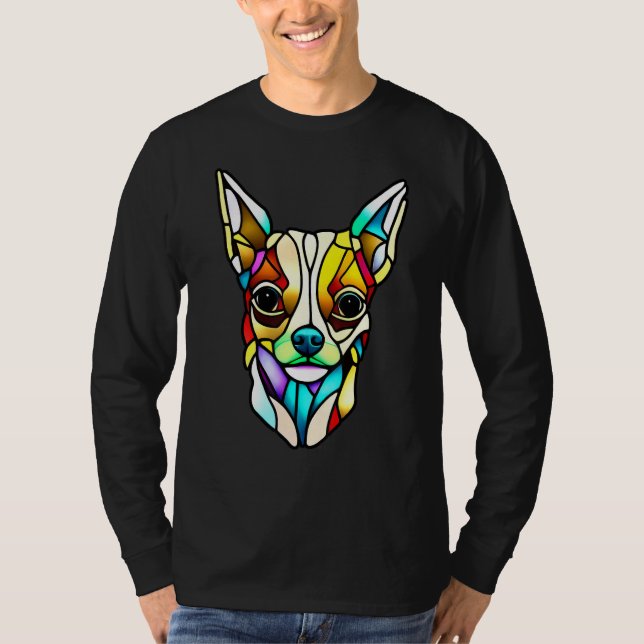 Chihuahua - Stained Glass Pop Art_3 T-Shirt (Front)