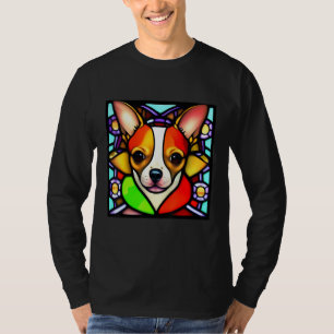 Chihuahua - Stained Glass Pop Art_4 T-Shirt