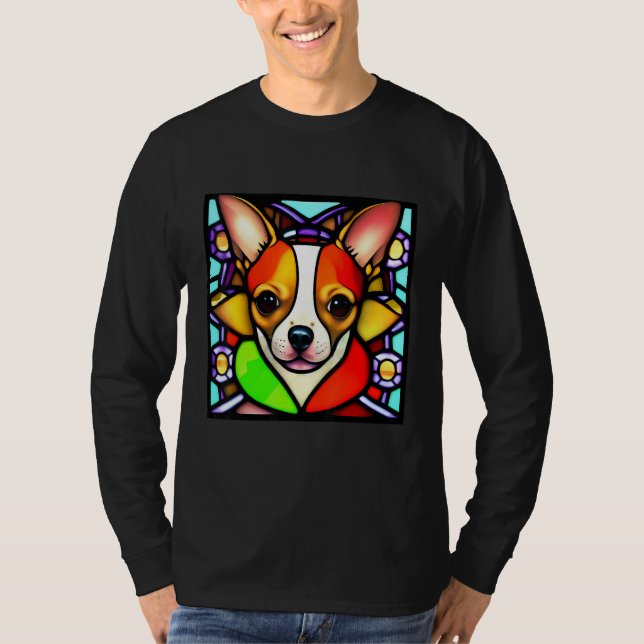 Chihuahua - Stained Glass Pop Art_4 T-Shirt (Front)