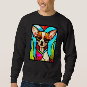 Chihuahua - Stained Glass Pop Art Premium_3 Sweatshirt