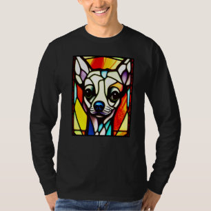 Chihuahua - Stained Glass Pop Art Premium_4 T-Shirt