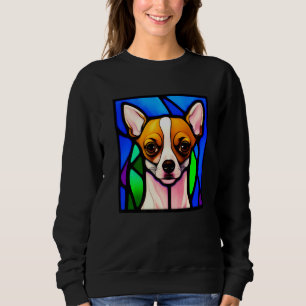 Chihuahua - Stained Glass Pop Art Premium_5 Sweatshirt