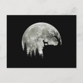 Chihuahua Standing On Mountain Moonlight Halloween Postcard (Front)