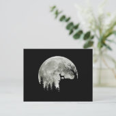 Chihuahua Standing On Mountain Moonlight Halloween Postcard (Standing Front)