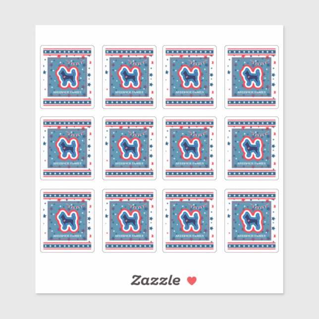 Chihuahua Stars Red White And Blue 4th Of July Sticker (Sheet)
