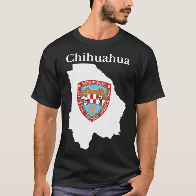 Chihuahua State Flag Map, Mexico T-Shirt (Front)