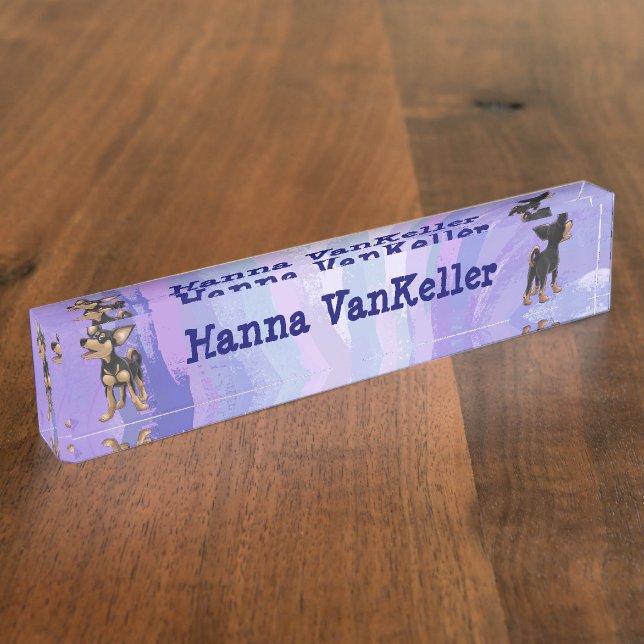 Chihuahua Stationery Desk Name Plate (Side)