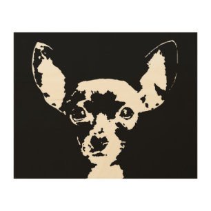 Chihuahua Stencil Wood 10"x8" Wall Art