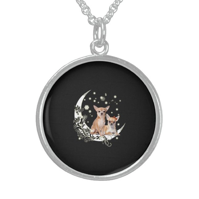 Chihuahua Sterling Silver Necklace (Front)