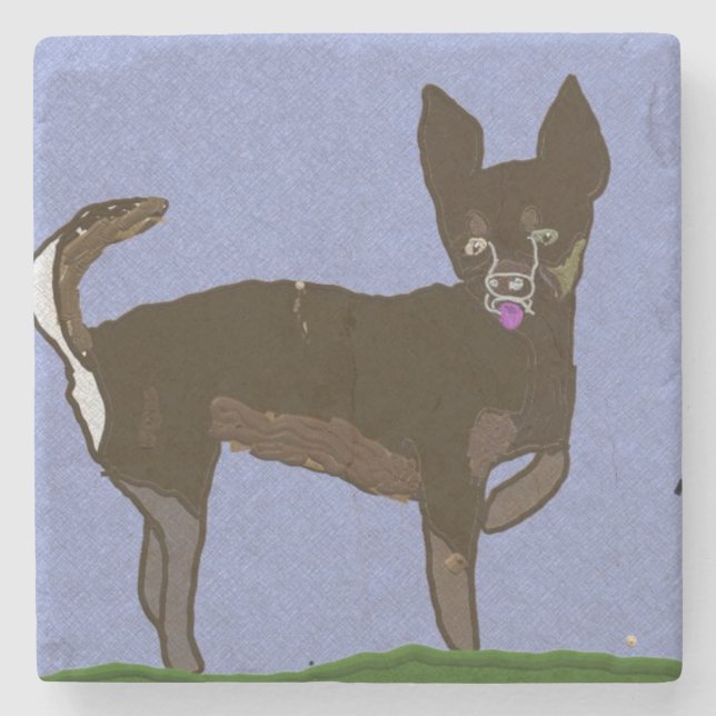 Chihuahua Stone Coaster (Front)