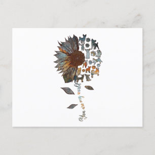Chihuahua Sunflower You Are My World Dog Lovers Postcard