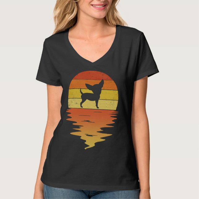 Chihuahua Sunset Vintage Dogs Tee Canophilia’s Out (Front)