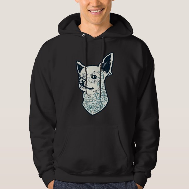 Chihuahua Tattoo Hoodie (Front)