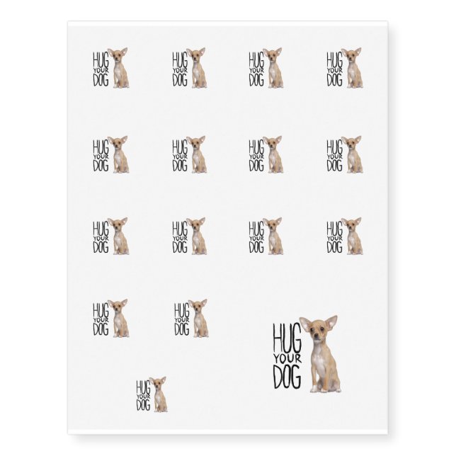 Chihuahua Temporary Tattoos (Front)