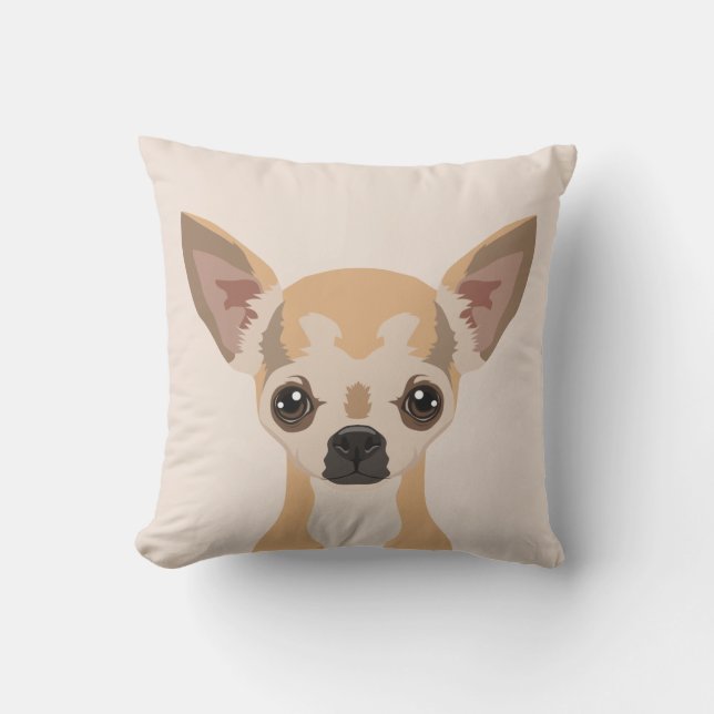 Chihuahua Throw Pillow (Front)