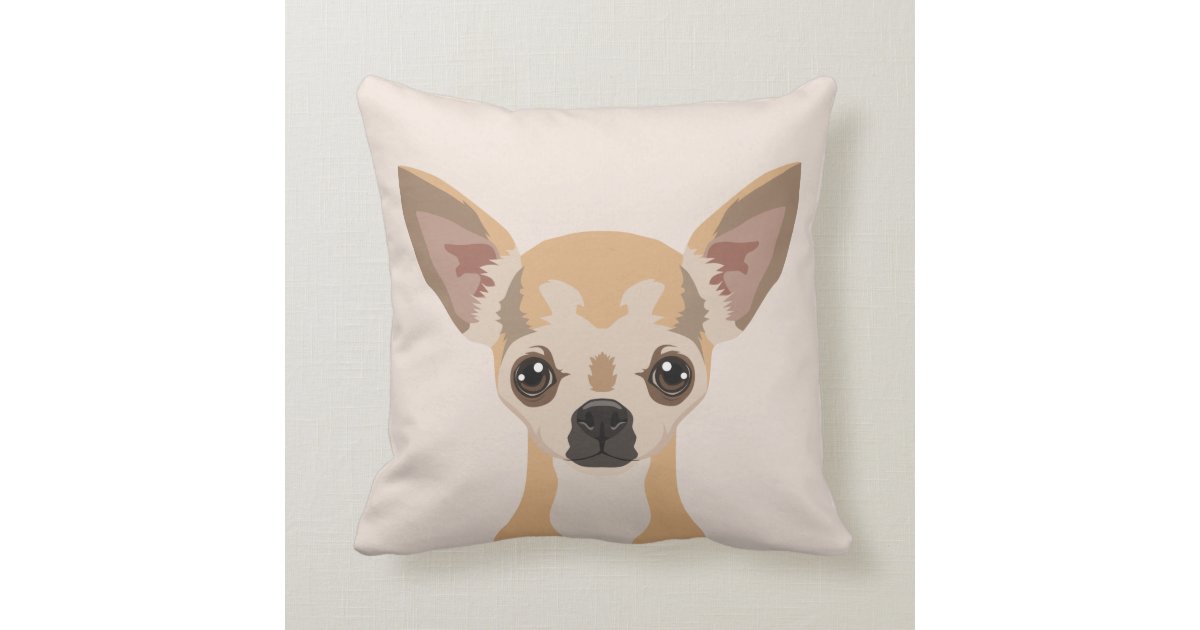 chihuahua biting pillow