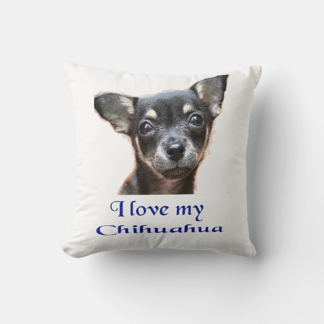 Chihuahua Throw Pillow (Front)