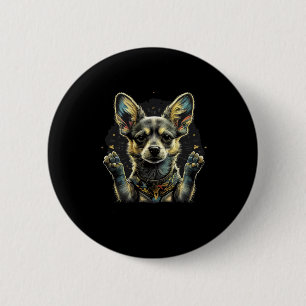 Chihuahua Ukraine Peace And Love Flag Help Dog Sup Button