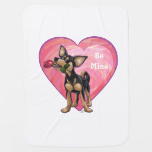 Chihuahua Valentine's Day Baby Blanket